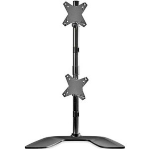StarTech.com Vertical Dual Monitor Stand, Free Standing Height Adjustable Stacked Monitor Stand up to 27" (17.6lb/8kg) VES