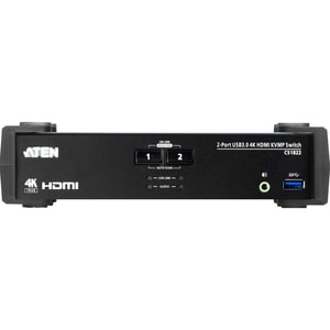 ATEN 2-Port USB 3.0 4K HDMI KVMP Switch - 2 Computer(s) - 1 Local User(s) - 4096 x 2160 - 6 x USB - 3 x HDMI - Desktop