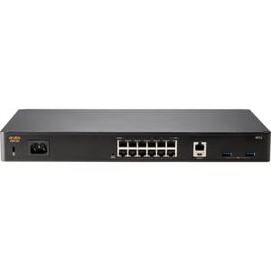 Aruba 9012 Gateway - 12 Ports - PoE Ports - Management Port - Gigabit Ethernet - Rack-mountable - 1 Year PL-VL