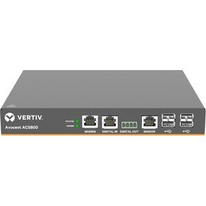Convertitore seriale Vertiv AVOCENT ACS808MEAC-404 - 1 GB - DDR3 SDRAM - Doppino intrecciato - 2 x Rete (RJ-45) - 4 x USB 