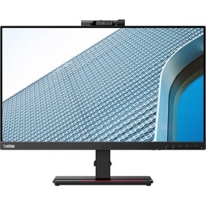 Lenovo ThinkVision T24v-20 24" Class Webcam Full HD LCD Monitor - 16:9 - Raven Black - 23.8" Viewable - In-plane Switching