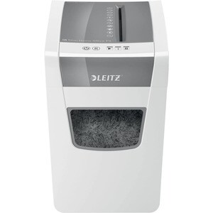 Leitz IQ Slim Paper Shredder - Continuous Shredder - Cross Cut - 10 Per Pass - for shredding Paper - 4 mm x 28 mm Shred Si