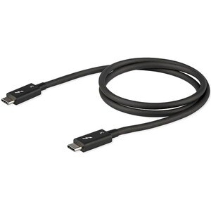 StarTech.com 0.8m/2.7ft Thunderbolt 3â€¯to Thunderbolt 3 Cable - 40Gbps - Certified TB3 - USB C Compatible - Active - 100W