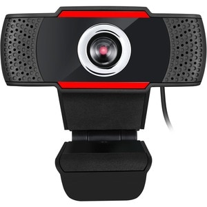 Adesso CyberTrack CyberTrack H3 Webcam - 1.3 Megapixel - 30 fps - Black, Red - USB 2.0 - 1280 x 720 Video - CMOS Sensor - 