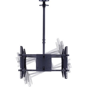 ITB Ceiling Mount for Digital Signage Display, Monitor - Black - 2 Display(s) Supported - 190.5 cm (75") Screen Support - 