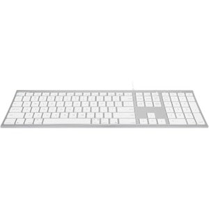 Macally Aluminum Ultra Slim USB-C Wired keyboard for Mac and PC - Cable Connectivity - USB Type C Interface - 110 Key - iP