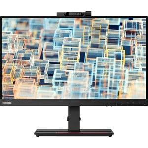 Lenovo ThinkVision T22v-20 22" Class Webcam Full HD LCD Monitor - 16:9 - Raven Black - 21.5" Viewable - In-plane Switching