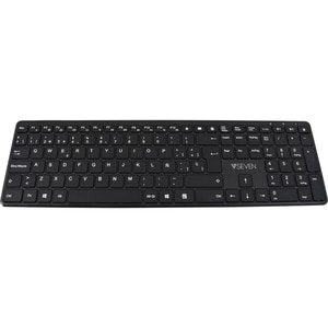 V7 KW550ESBT Keyboard - Wireless Connectivity - USB Interface - Spanish - QWERTY Layout - Black - Scissors Keyswitch - Blu