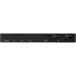 StarTech.com 2-Port HDMI Splitter - 4K 60Hz with Built-In Scaler - 3840 × 2160 - 1 x HDMI In - 2 x HDMI Out - Metal