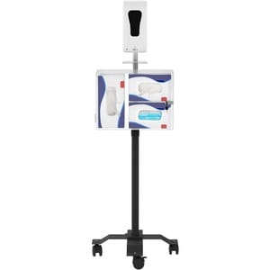 CTA Digital Compact Mobile Sanitizing Station with Automatic Soap Dispenser - Floor - Chrome Plated, Acrylic