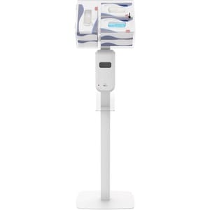 CTA Digital: Premium Thin Profile Sanitizing Station (White) - 48" Height - Floor - Steel, Acrylic - White