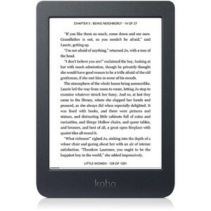 Lector texto digital Kobo Nia - Negro - 6000 Libro(s) - 8 GB Flash - 15,2 cm (6") Pantalla - Pantalla Táctil - 1024 x 758 