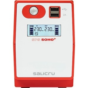 Salicru SPS SOHO+ SPS 850 SOHO+ IEC Linha interativa UPS - 850 VA/480 W - Torre - 4 Hora Recharge - 230 V AC Input - 230 V