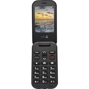 Doro 6041 Feature Phone - 320 x 240 - 2G - Black - Flip - MediaTek MT6260A SoC - 2 SIM Support - SIM-free - Rear Camera: 3