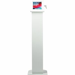 CTA Digital Premium Large Locking Floor Stand Kiosk (White) - Up to 12.90" Screen Support - 50" Height x 14.70" Width x 16
