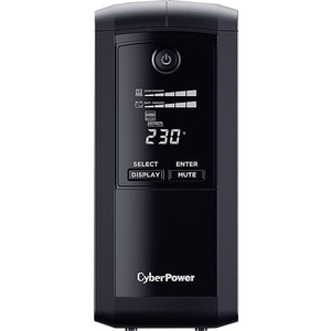 CyberPower Value Pro VP1000EILCD Line-interactive UPS - 1 kVA/550 W - Tower - AVR - 8 Hour Recharge - 1 Minute Stand-by - 