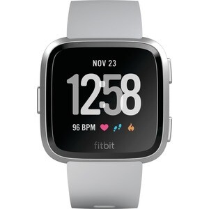 Fitbit Versa Smart Watch - Rectangular Case Shape - 24.08 mm Case Height - 24.08 mm Case Width - Grey Body Color - Alumini