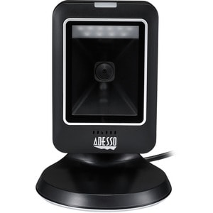 Adesso NuScan 2800U Omnidirectional 2D Desktop Barcode Scanner - Cable Connectivity - 12" Scan Distance - 1D, 2D - USB - I