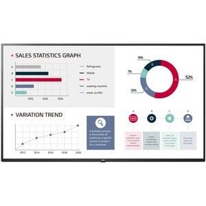 LG 65UL3G-B 165.1 cm (65") LCD Digital Signage Display - 3840 x 2160 - LED - 400 cd/m² - 2160p - USB - HDMI - Serial - Wir
