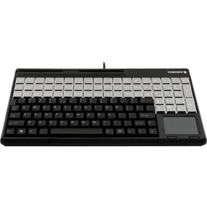 CHERRY SPOS (Small Point of Sale) Touchpad MSR Keyboard - 123 Keys - QWERTY Layout - 60 Relegendable Keys - Touchpad - Mag