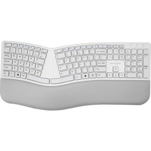 Kensington Pro Fit Ergo Wireless Keyboard-Gray - Wireless Connectivity - Bluetooth/RF - 2.40 GHz - USB Interface - Grey