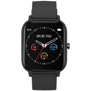 MaxCom FW35 Aurum Smart Watch - Negro Cuerpo - Monitor de ritmo cardiaco, Podómetro - Pulso cardíaco - 2,6 cm (1") - Salud