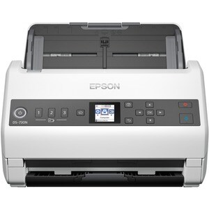 Epson DS-730N Sheetfed Scanner - 600 dpi Optical - 8-bit Color - 8-bit Grayscale - 40 ppm (Mono) - 40 ppm (Color) - Duplex