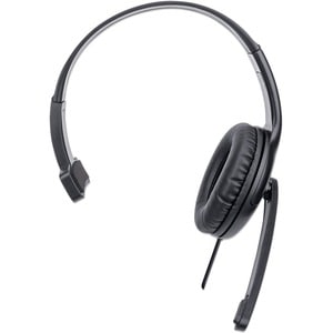 Manhattan Mono Over-Ear Headset (USB), Microphone Boom (padded), Retail Box Packaging, Adjustable Headband, In-Line Volume