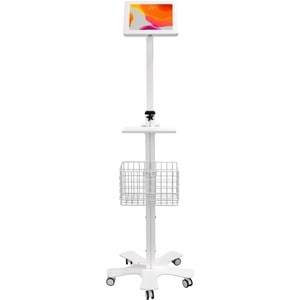 CTA Digital CTA Medical Floor Stand Enclosure for iPad Gen 10, 11" iPad Pro, & More - Up to 11" Screen Support - 53.90" He