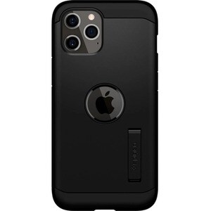 Spigen Tough Armor Case for Apple iPhone 12, iPhone 12 Pro Smartphone - Black - Impact Resistant, Shock Absorbing - Polyca