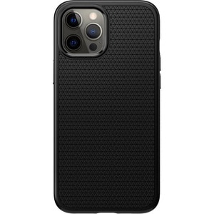 Spigen Liquid Air Case for Apple iPhone 12, iPhone 12 Pro Smartphone - Matte Black - Drop Resistant, Shock Absorbing - The