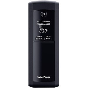 CyberPower Value Pro VP1200ELCD Line-interactive UPS - 1.20 kVA/720 W - Tower - AVR - 8 Hour Recharge - 4 Minute Stand-by 