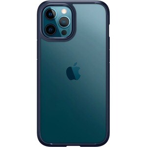 Spigen Ultra Hybrid Case for Apple iPhone 12, iPhone 12 Pro Smartphone - Navy Blue, Crystal Clear - Polycarbonate, Thermop