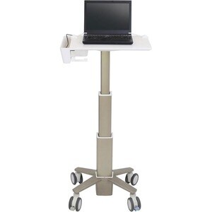 Ergotron CareFit 医疗车 - 5.44 kg 容量 - 4 脚轮 - 101.60 毫米 脚轮尺寸 - 塑料, 镀锌钢, 铝 - 白, 灰 - 43.9 cm (17.3") Screen Supported