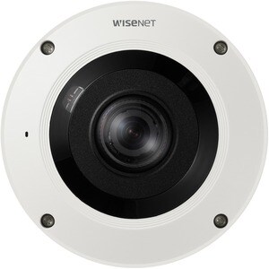 Wisenet XNF-9010RVM 12 Megapixel HD Network Camera - Color - Fisheye - Signal White - 32.81 ft Night Vision - H.264, H.265