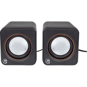 2600 Series Speaker System, Small Size, Big Sound, Two Speakers, Stereo, USB power, Output: 2x 3W, 3.5mm plug for sound, I