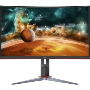 AOC CQ27G2 27" WQHD Curved Screen WLED Gaming LCD Monitor - 16:9 - Black Red - 685.80 mm Class - Vertical Alignment (VA) -