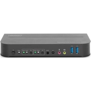 Digitus DS-12850 KVM Switchbox - 2 Computer(s) - 1 Local User(s) - 4096 x 2160 - 6 x USB - 1 x HDMI - 3 x DisplayPort - De