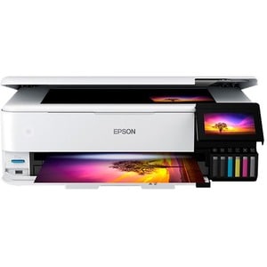 Epson ET-8550 Inkjet Multifunction Printer-Color-Copier/Scanner-5760x1440 dpi Print-Automatic Duplex Print-100 sheets Inpu