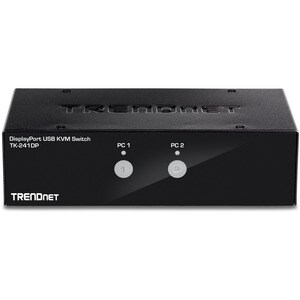 TRENDnet TK-241DP KVM Switchbox - TAA Compliant - 2 Computer(s) - 1 Local User(s) - 3840 x 2160 - 50 Hz, 60 Hz - 6 x USB -