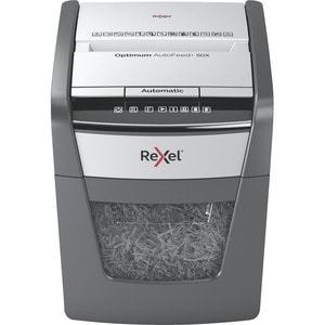 Rexel Optimum AutoFeed+ 50X Paper Shredder - Continuous Shredder - Cross Cut - 6 Per Pass - for shredding Paper - P-4 - 22