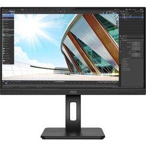 AOC 24P2Q 24" Class Full HD LCD Monitor - 16:9 - Black - 23.8" Viewable - In-plane Switching (IPS) Technology - WLED Backl