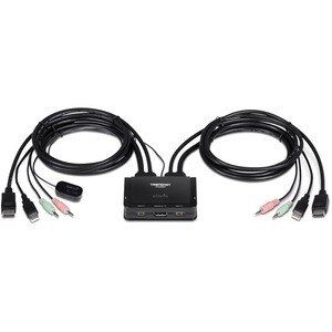 Boîtier de commutation KVM TRENDnet TK-220DPI - 2 Ordinateur(s) - 1 Utilisateur(s) local - 3840 x 2160 - 4 x USB - 3 x Dis