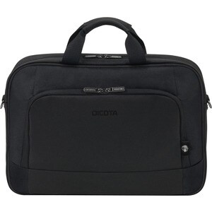 Dicota Eco Carrying Case for 38.1 cm (15") to 39.6 cm (15.6") Notebook - Black - 300D Polyethylene Terephthalate (PET) Bod