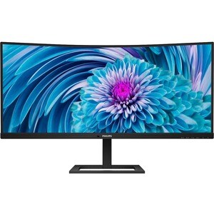 Philips 346E2CUAE 34" Class WQHD Ecrã curvo Monitor LCD - 21:9 - preto texturizado - 86,4 cm (34") Viewable - Alinhamento 