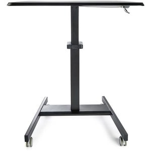 Mobile Standing Desk - Portable Sit Stand Ergonomic Height Adjustable Cart on Wheels - Rolling Computer/Laptop Workstation