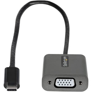 StarTech.com USB C to VGA Adapter, 1080p USB Type-C to VGA Adapter Dongle, USB-C to VGA Monitor/Display Video Converter, 1