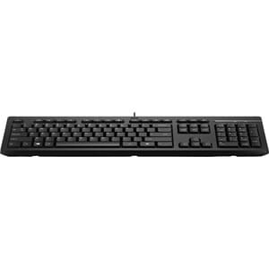 HP 125 Keyboard - Cable Connectivity - USB Interface - Black - Plunger Keyswitch - Windows