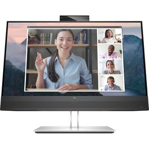 HP E24mv G4 24" Class Webcam Full HD LCD Monitor - 16:9 - Black, Silver - 60.5 cm (23.8") Viewable - In-plane Switching (I