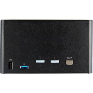 StarTech.com KVM Switchbox - TAA Compliant - 2 Computer(s) - 1 Local User(s) - 3840 x 2160 - 8 x USB - 12 x DisplayPort - 